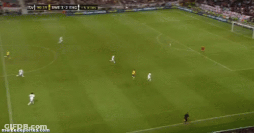 Soccer Game With Large Crowd Score 3-2 GIF
