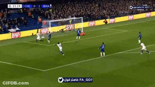 Soccer Game With Lays Ads On Sidelines GIF