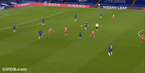 Soccer Game With Nissan Ads On Sidelines GIF