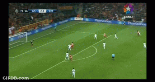 Soccer Game With PlayStation Ads GIF