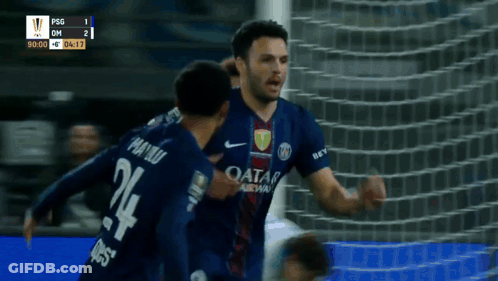 Soccer Game With Saudi Sign GIF
