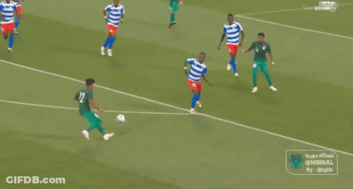 Soccer Game With Saudi Sign GIF