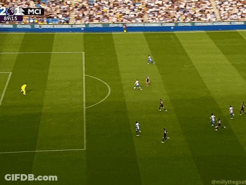Soccer Game With Score 2 To 1 GIF