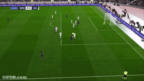 Soccer Game With Turkey's Nin Diji Banner GIF