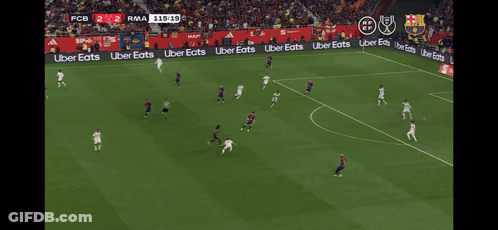 Soccer Game With Uber Eats Ads GIF