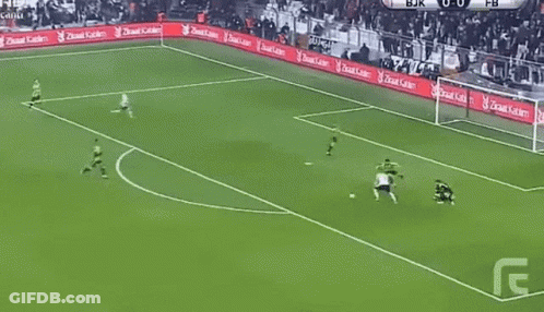 Soccer Game With Ziraat Bank Sideline Ads GIF