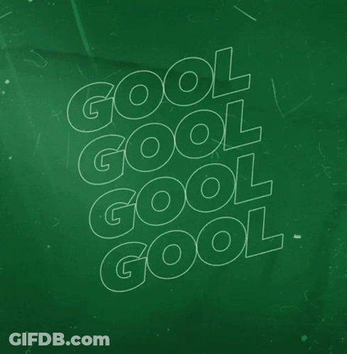 Soccer Goal With Ball And Word Goal GIF