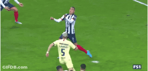 Soccer Goalie Diving For Ball At Liga BBV Sign GIF