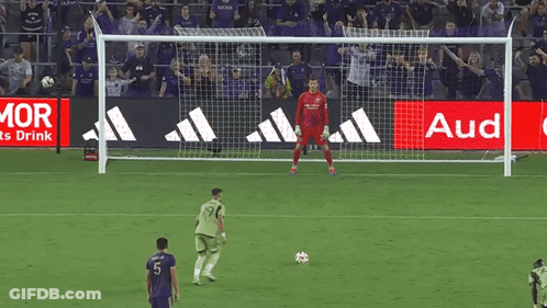 Soccer Goalie Diving For Ball In Front Of Audi Ad GIF
