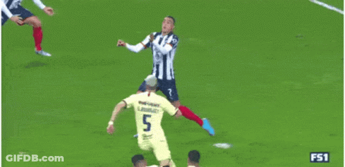 Soccer Goalie Diving To Catch Ball In Front Of Liga BBVI Sign GIF