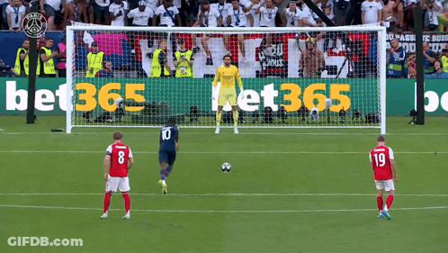 Soccer Goalie In Front Of Bet365 Banner GIF