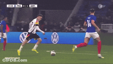 Soccer Goalie In Front Of Volkswagen Sign GIF