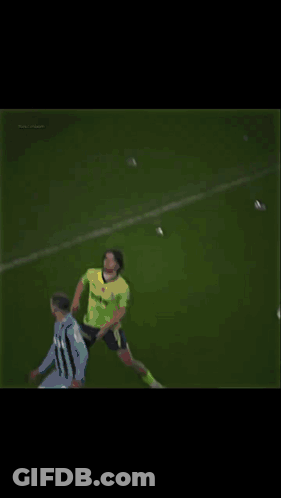 Soccer Goalie Leaping For Ball Under Real Banner GIF