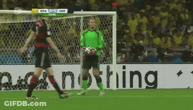 Soccer Goalie With Nothing Banner GIF