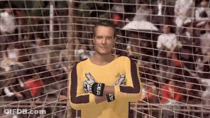 Soccer Goalie Yellow Jersey Black Gloves Cer GIF