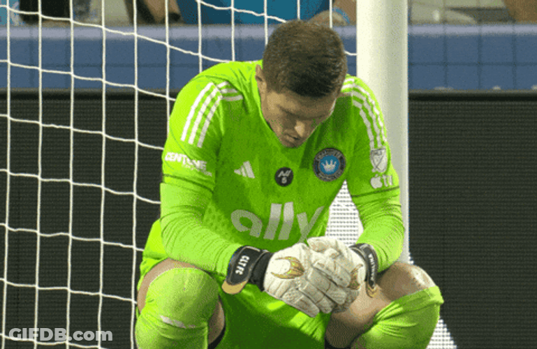 Soccer Goalkeeper In Despair GIF