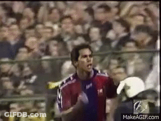 Soccer Man Raising Fist In Front Of Crowd GIF