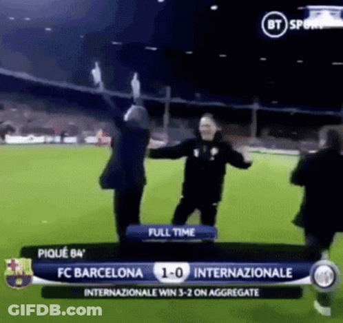 Soccer Match FC Barcelona Vs Internazionale GIF