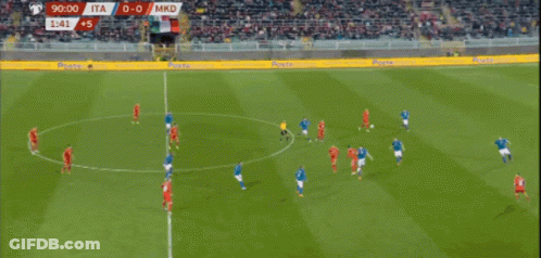 Soccer Match Italy Vs Macedonia GIF