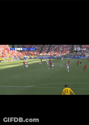 Soccer Match Portugal Leading 2-0 GIF
