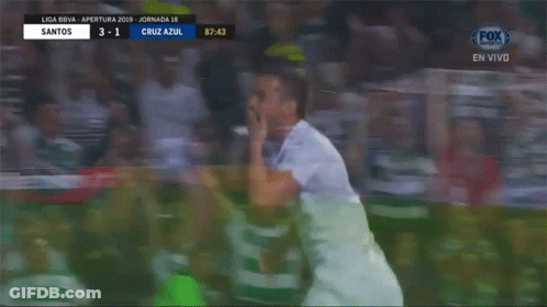 Soccer Match Santos Vs Cruz Azul GIF