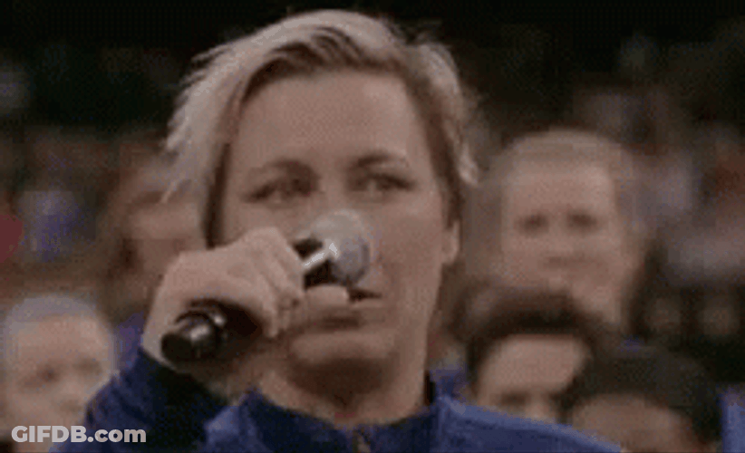 Soccer Player Abby Wambach Mic Drop Announces Retirement GIF