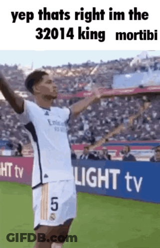 Soccer Player Arms Outstretched On Field GIF