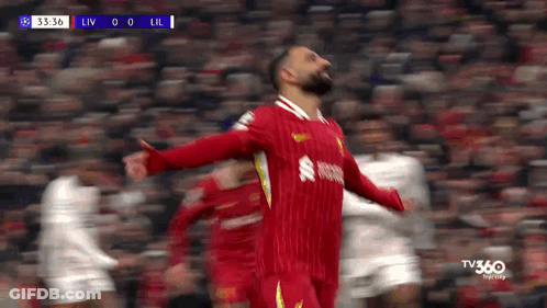 Soccer Player Arms Outstretched GIF