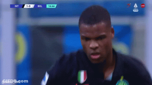 Soccer Player At Scoreboard Int 1-0 Bol GIF