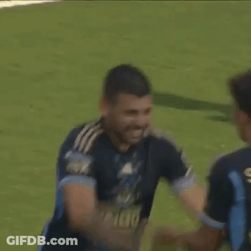 Soccer Player Baribo Hugging Another Player GIF