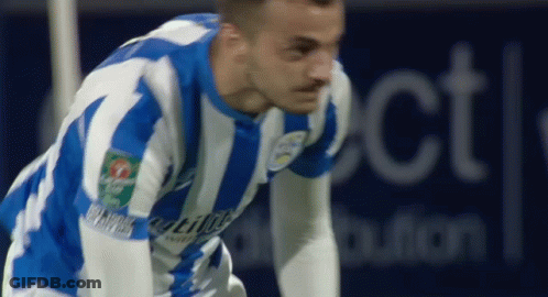 Soccer Player Blue White Striped Jersey Champions GIF