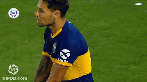 Soccer Player Blue Yellow Jersey Axion GIF