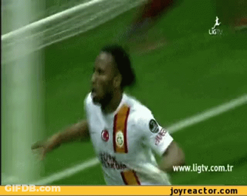 Soccer Player Celebrates Goal GIF