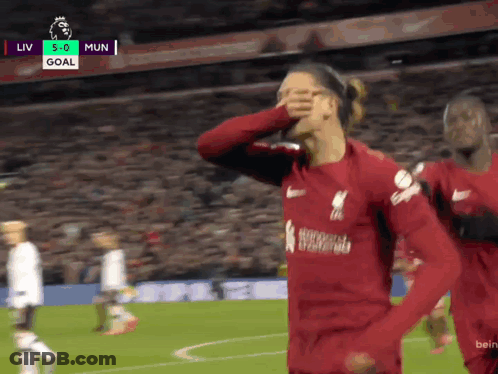 Soccer Player Celebrates Goal GIF