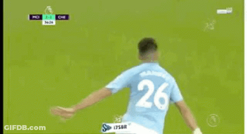 Soccer Player Celebrating After Scoring Goal GIF