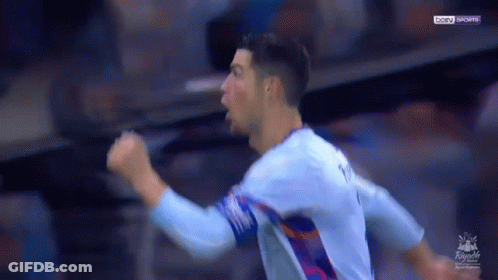 Soccer Player Celebrating Fist In Air GIF