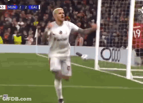 Soccer Player Celebrating Goal Against Mun GIF