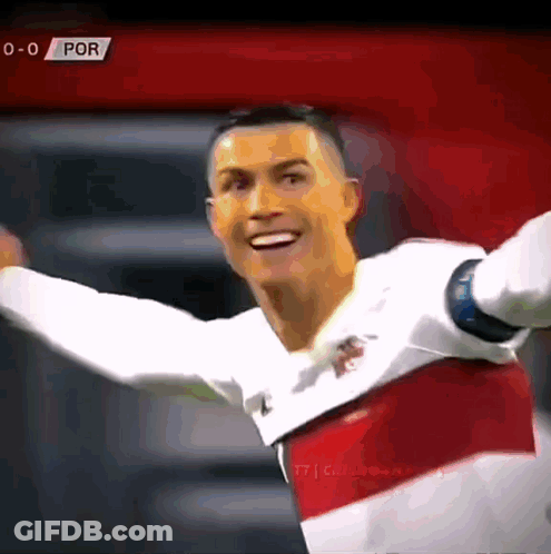 Soccer Player Celebrating Goal Against Portugal GIF
