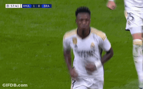 Soccer Player Celebrating Goal GIF