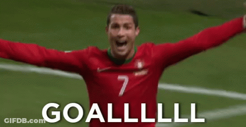 Soccer Player Celebrating Goal GIF