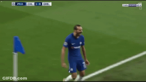 Soccer Player Celebrating Goal GIF