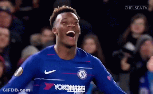 Soccer Player Celebrating Goal In Blue Yokohama Jersey GIF