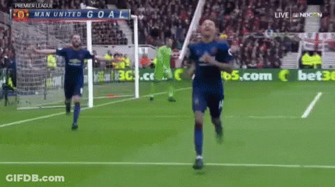 Soccer Player Celebrating Goal In Premier League GIF