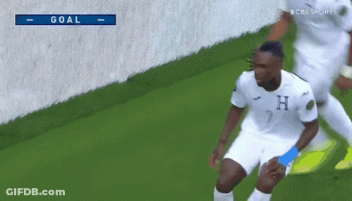 Soccer Player Celebrating Goal With H Jersey GIF