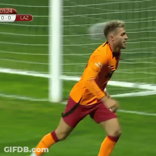 Soccer Player Celebrating Goal With Score 0-0 GIF