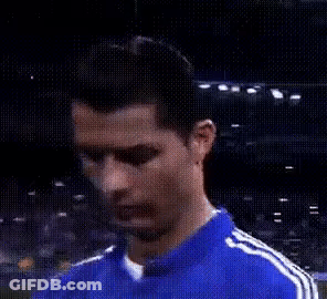 Soccer Player Close Up Blue Shirt GIF