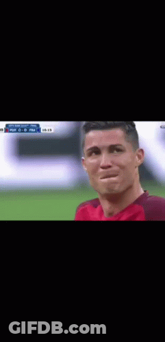 Soccer Player Close Up Score 0-0 GIF