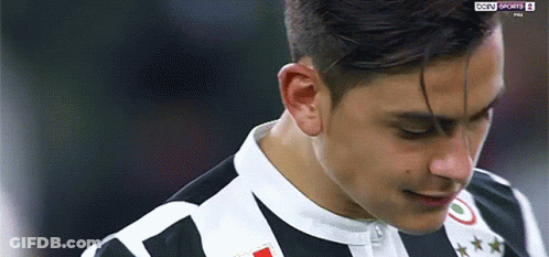 Soccer Player Close Up With Sky Sports Logo GIF