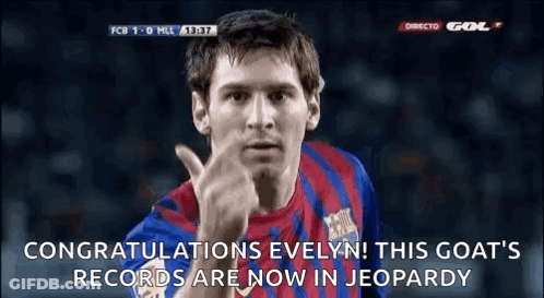 Soccer Player Congratulates Evelyn GIF