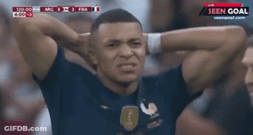 Soccer Player Covering Ears GIF